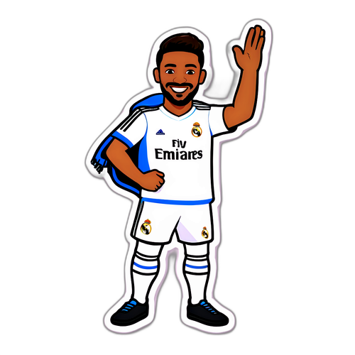 Šťastný fanoušek v dresu Real Madrid