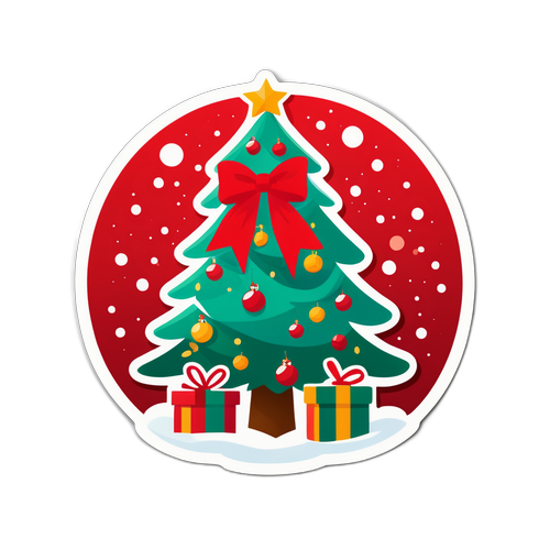 ต้นคริสต์มาสพร้อมของขวัญจากซานต้า