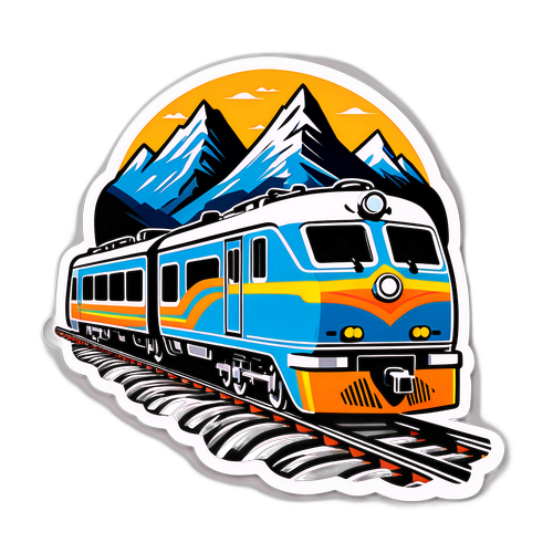 Kreativer Aufkleber der Westbahn