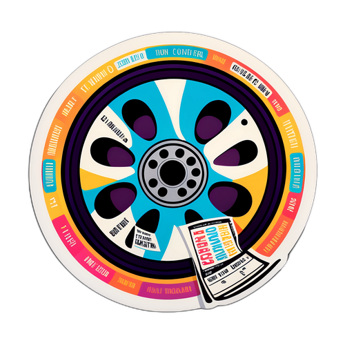 रेट्रो फिल्म रील स्टिकर