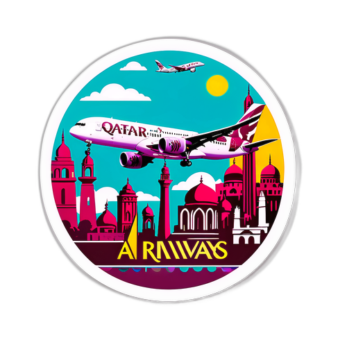 Avion Qatar Airways en Vol