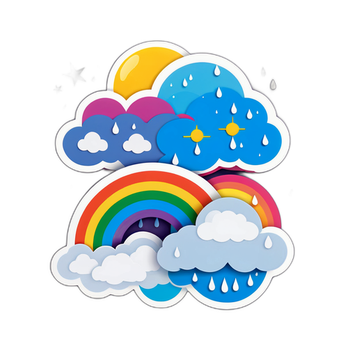 Stiker Ramalan Cuaca Ceria