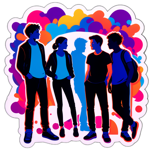 年轻演员的剪影大屏幕设计