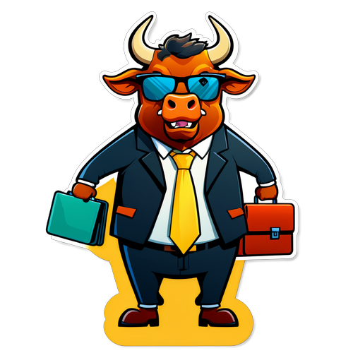 Meet the Bull: The Fun, Cartoonish Symbol of a Bright Financial Future!