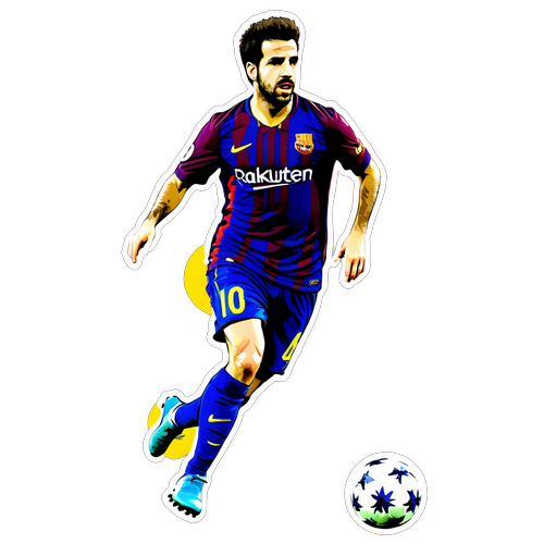 Adesivo di Cesc Fabregas in Azione