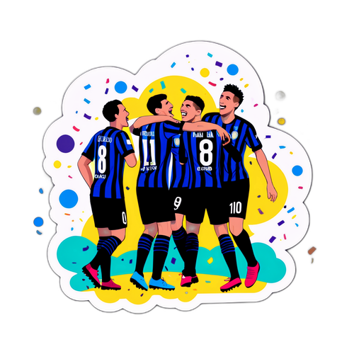 Inter Milan Spelare Fira Mål