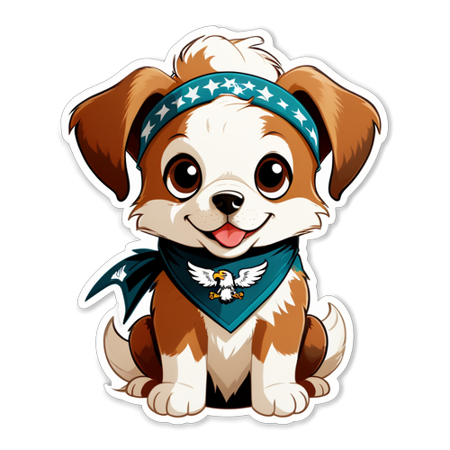 Fan Club Cutie: Puppy in Eagles Bandana