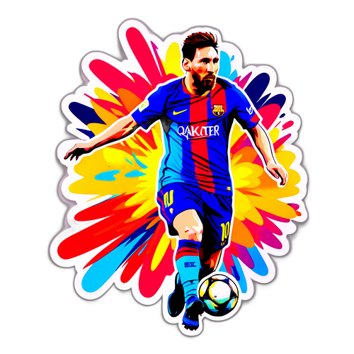 Silhouette de Messi Anotando un Gol
