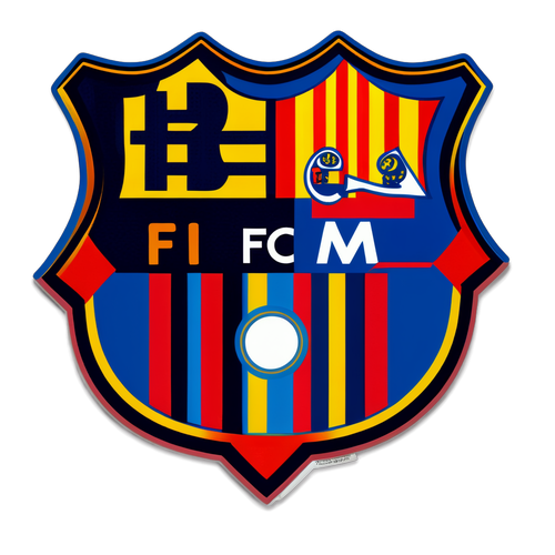 Nálepka s motivy FC Barcelona a Inter Milan