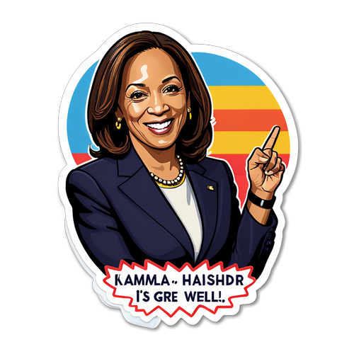 Temukan Inspirasi Sejati: Stiker Kamala Harris yang Memancarkan Kekuasaan Kepemimpinan dan Keberagaman!