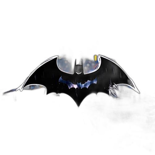 Batman-logon tummassa ympäristössä