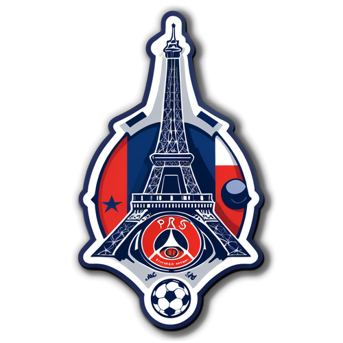 PSG için Sanatsal Sticker: Eyfel Kulesi ve Takım Logosu