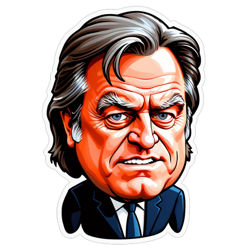 Caricatura de Steve Bannon em um Contexto Político Contemporâneo