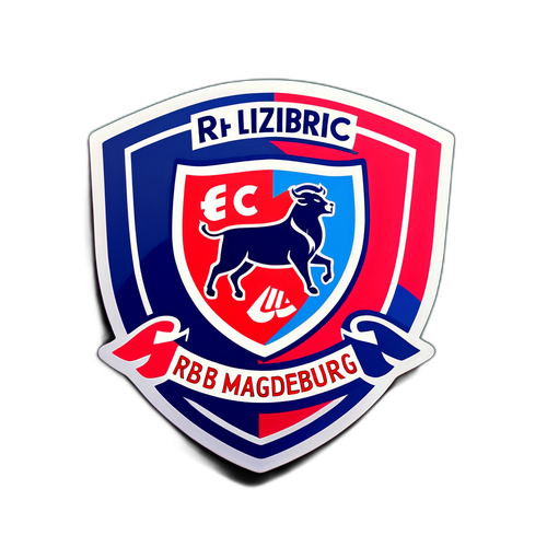 Stiker Logo Pasukan RB Leipzig dan 1. FC Magdeburg