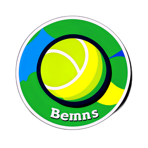 न्यूनतम डिजाइन: टेनिस बॉल और बेंज शेल्टन का नाम