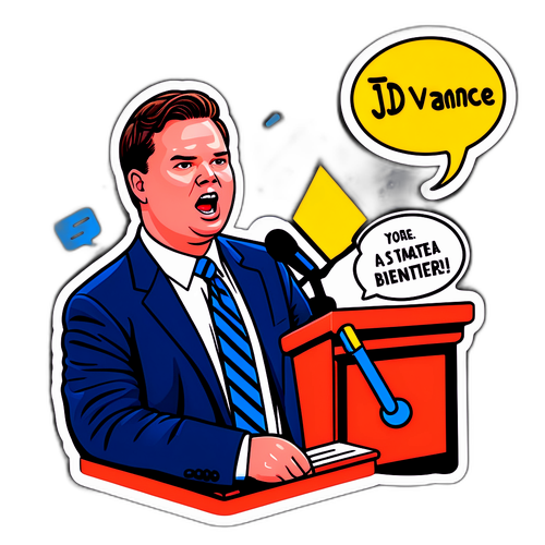 Playful JD Vance Debate Sticker
