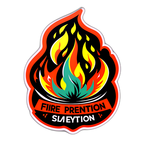 Diseño de fuego controlado con mensaje de prevención