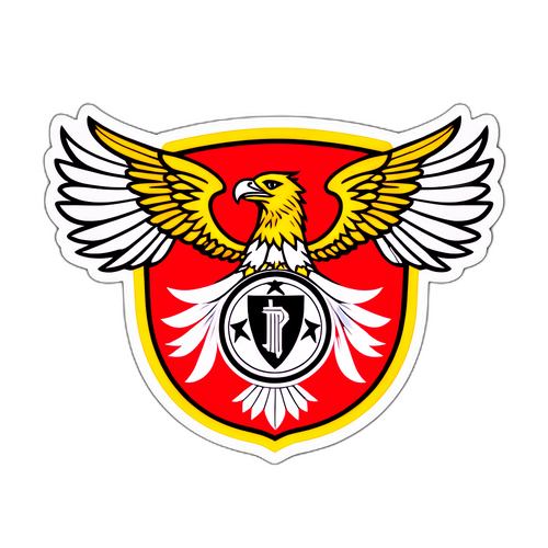 Στικέρ με το λογότυπο της Μπενφίκα σε γραφικό καλλιτεχνικό στυλ με έντονα χρώματα