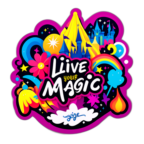 Adesivo Vibrante da Disney: Viva Sua Magia!