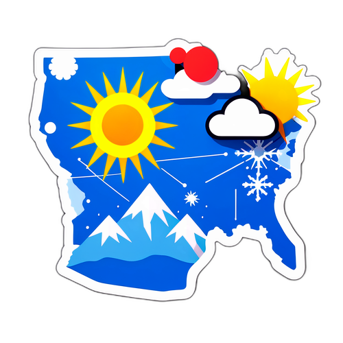 Наклейка с прогнозом погоды для Флориды и Колорадо