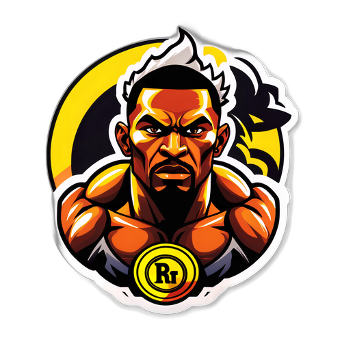 Visage de Ciryl Gane avec des effets d'éclairage intenses