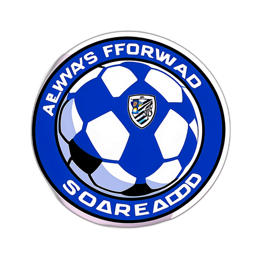 Pegatina de fútbol: Siempre hacia adelante