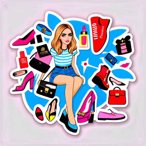 Sticker di Chiara Ferragni con Accessori Moda