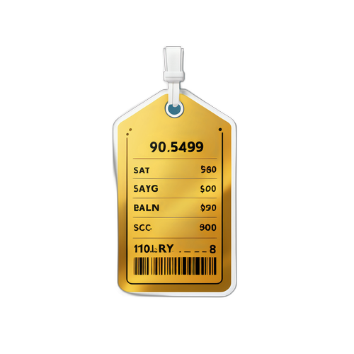 Stiker Label Harga Minimalis Emas