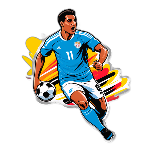 Sticker cu Richard Abou Zaki în acțiune