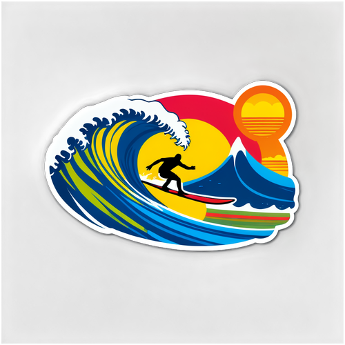 Surferens Drøm: Oplev Den Fantastiske Surfing Olympics Sticker!