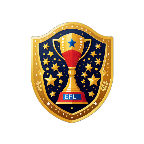 Sticker ng EFL Cup na may Ginintuan at Bituin