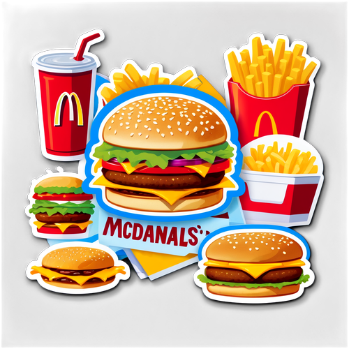Fargerik klistremerke med McDonald's-logo