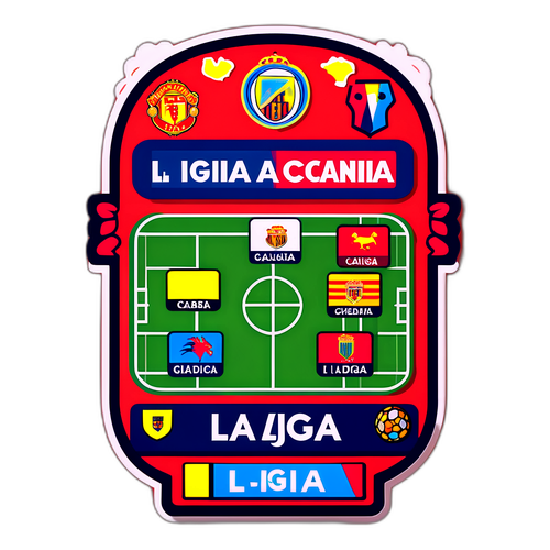 एक रचनात्मक ला लीगा स्टैंडिंग स्टिकर