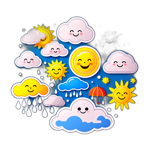 Masayang Sticker ng Panahon