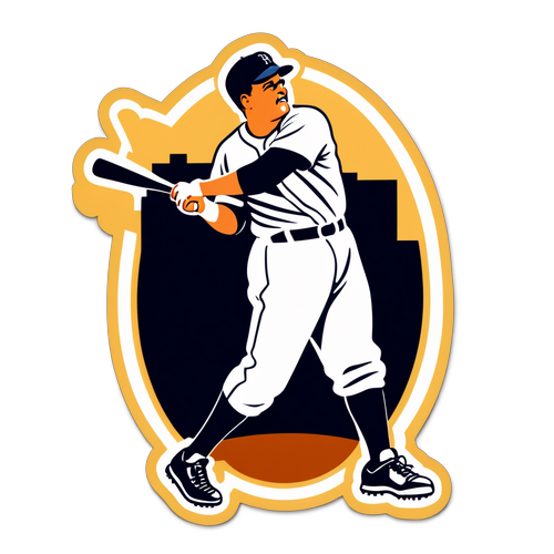 Nostalgic Babe Ruth Home Run Sticker