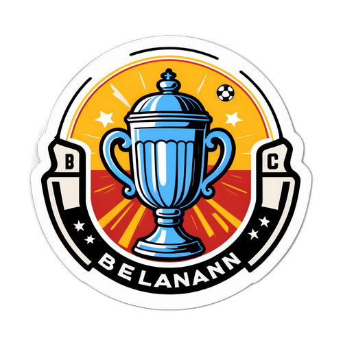 Retro sticker van de Belgische Beker