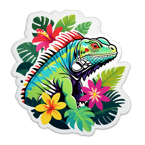 Iguana Tropical: Aventura e Natureza em Cores