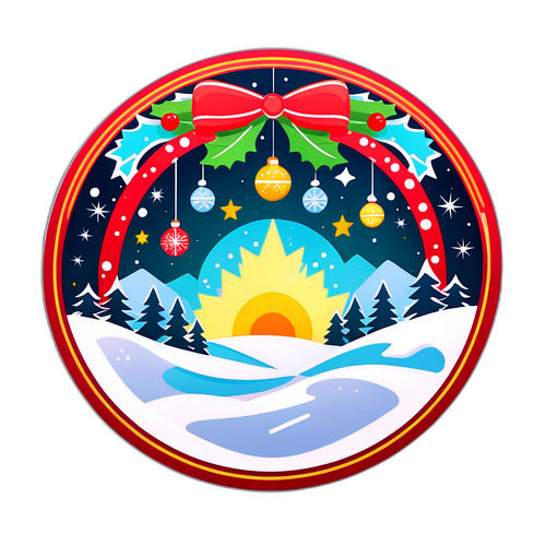 Solstițiul de iarnă cu decorațiuni festive