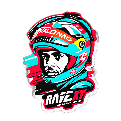 Racing-tema klistremerke med Lewis Hamiltons sitater