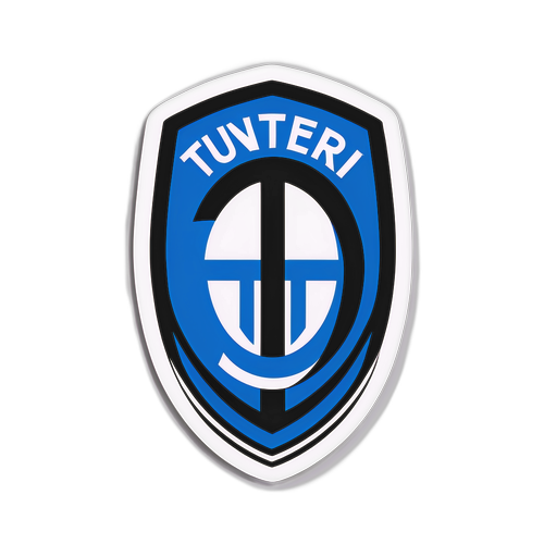 Samolepka s logem 'Inter - Turin' v moderním minimalistickém designu