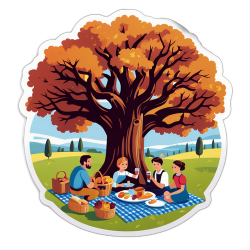 Családi piknik az öreg tölgyfa alatt Egerben