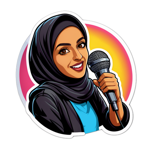 Hind Rajab met Microfoon