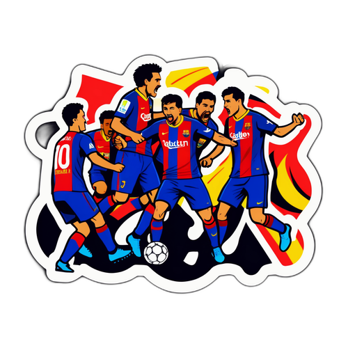 Izgalmas Barca Mérkőzés Pillanata