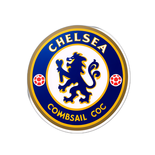 En dynamisk klistermärke av Chelsea FC:s logotyp