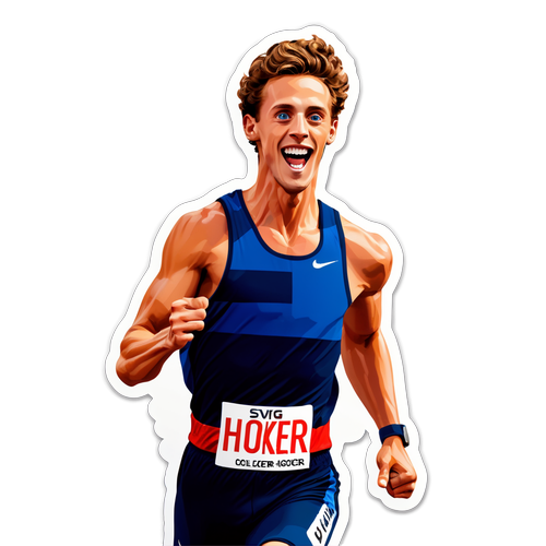 Run Like Cole Hocker: The Must-Have Sticker That Captures the Thrill of Victory!