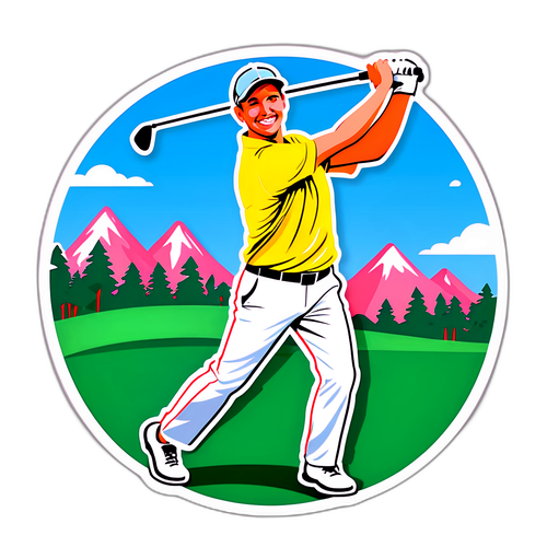 Vibrant Golf Sticker