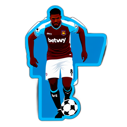 Ετικέτα με τη φανέλα της West Ham σε δράση