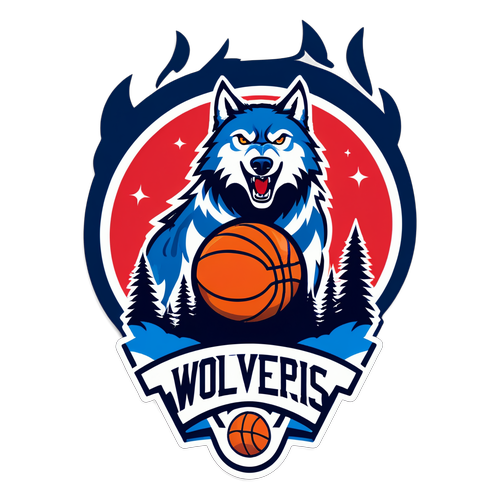 Timberwolves vs Clippers Basketball Sticker