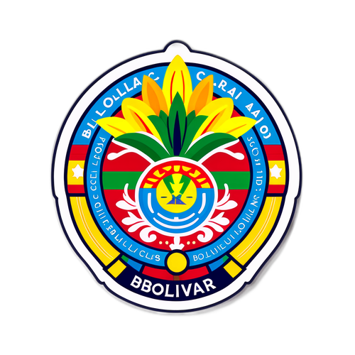 Logo Klub Bolivar dengan Elemen Budaya Bolivia