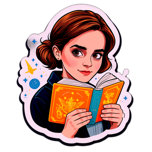 Sticker di Emma Watson come Topo di Biblioteca